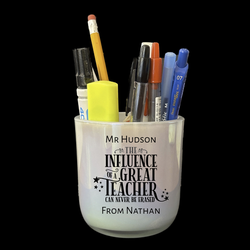 Glass Pencil Pot  - Teacher Influence