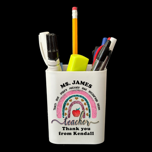 Pencil Pot  -  Rainbow Teacher Qualities