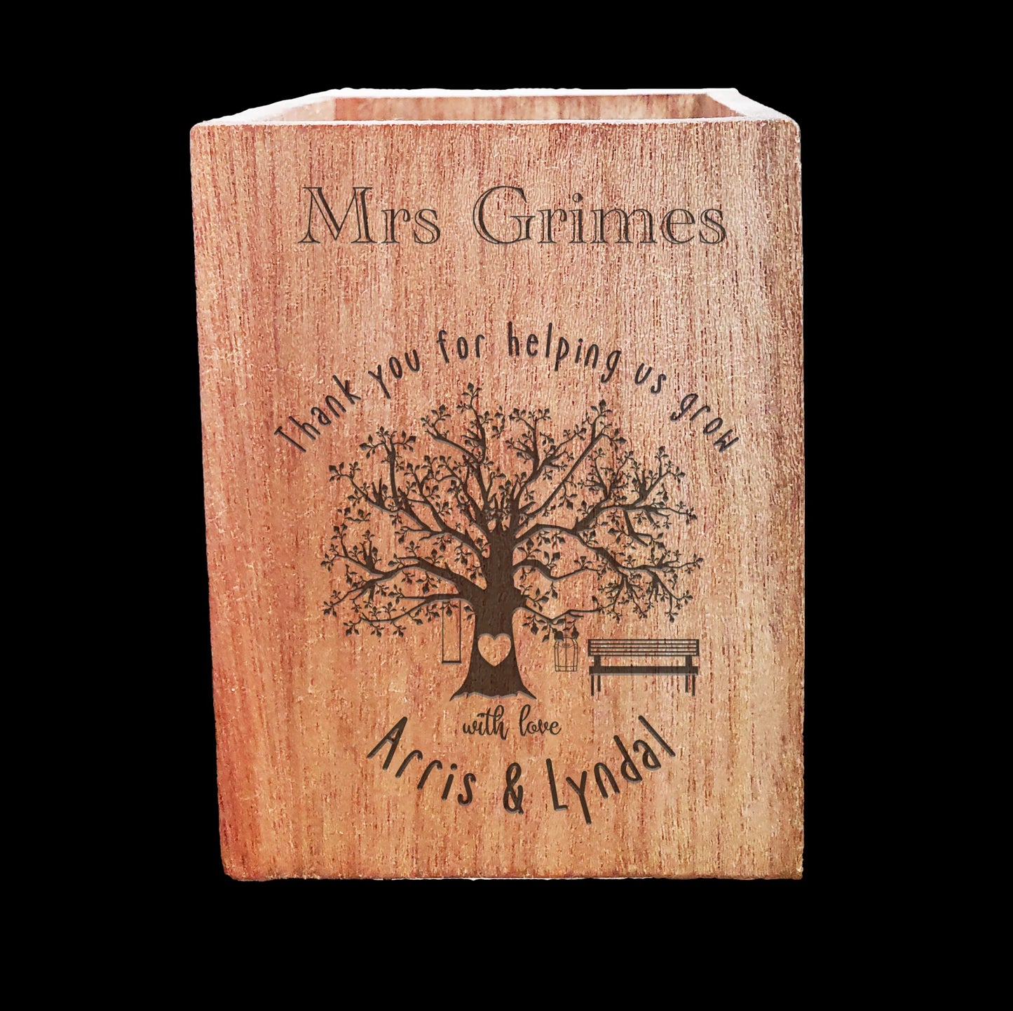 Thank You For Helping Me Grow Pencil Pot