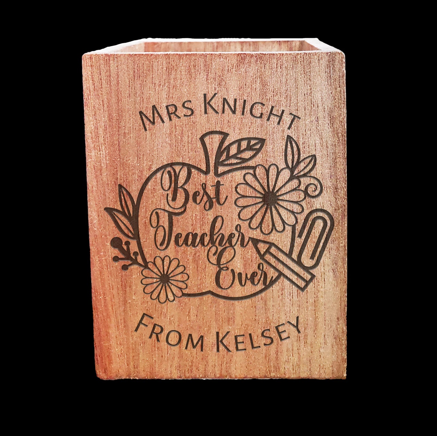 Apple Best Teacher Pencil Pot