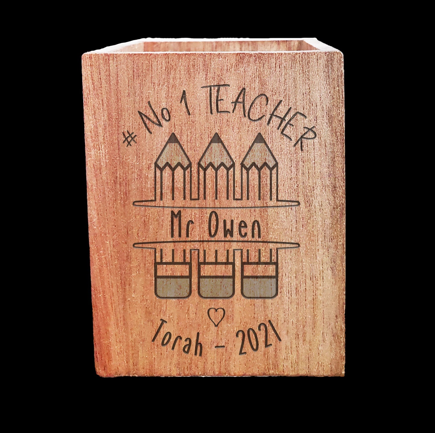 No 1 Teacher Pencil Pot