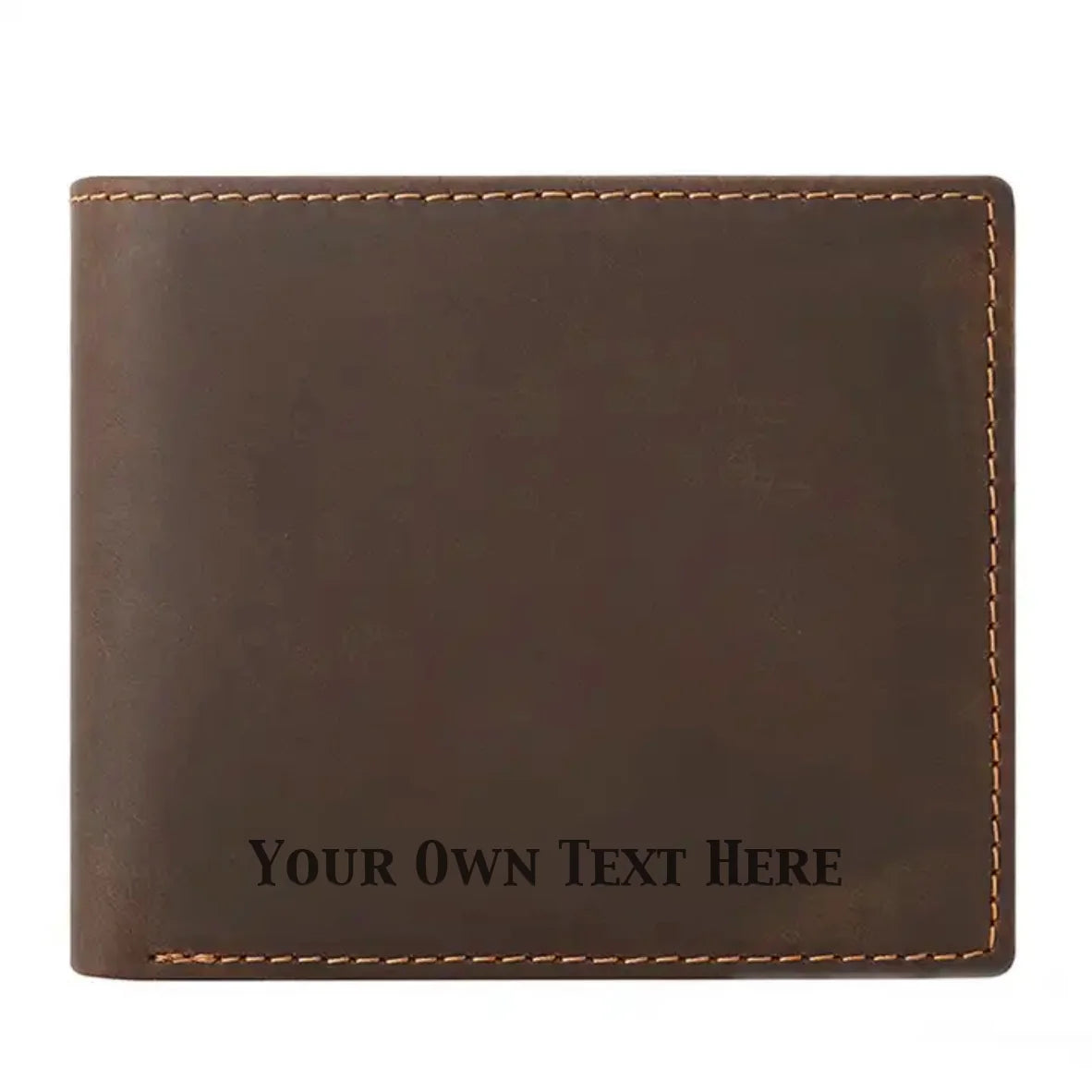 Mean's Leather Wallets - Own Text