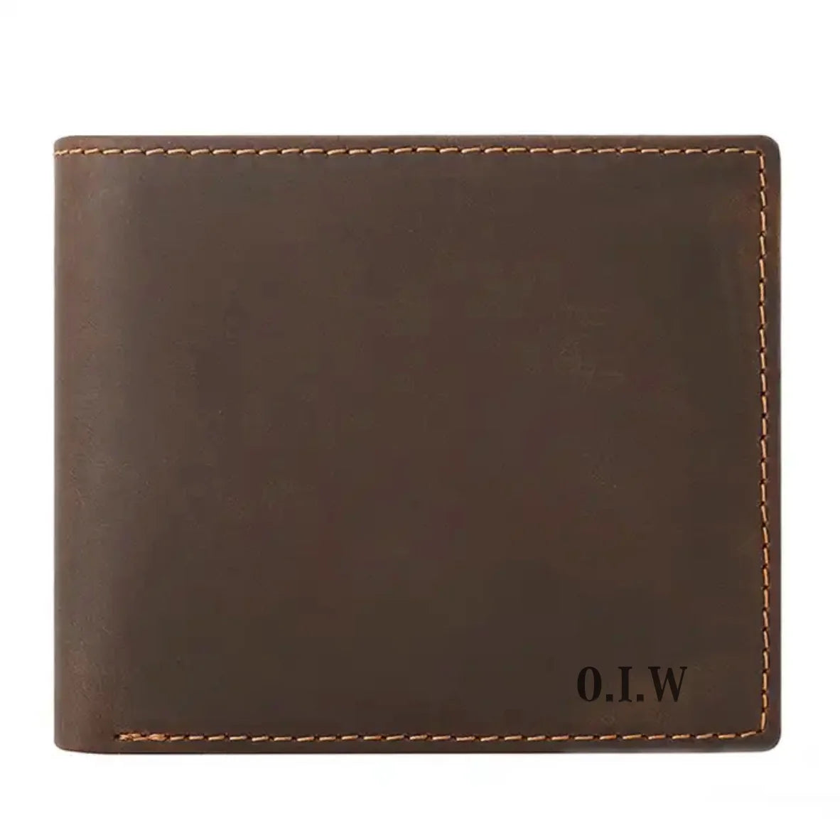 Men's Leather Wallet - Initials