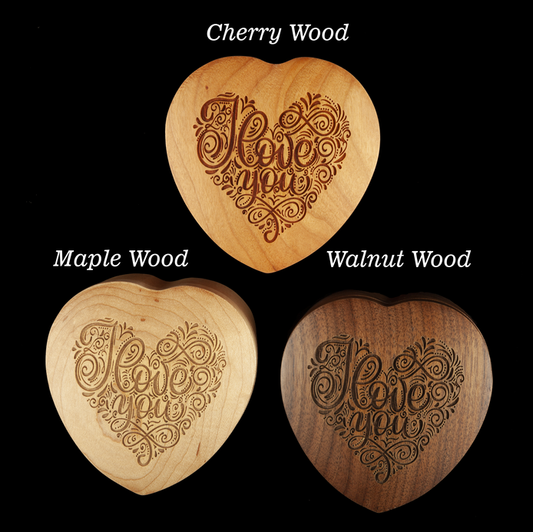 Heart Shaped Wooden Box